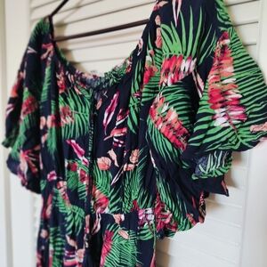 Label Of Love Tropical Print Maxi Dress 100% Rayon Medium